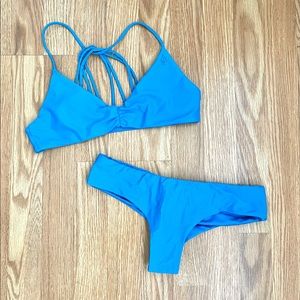 Volcom royal blue bikini, s bottom, m top
